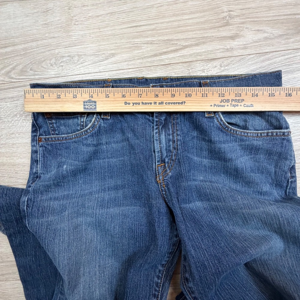 Vintage Y2K Lucky Brand Dungarees Mid Rise Flare Jeans Blue‎ Medium Wash Sz 30 - Picture 3 of 7